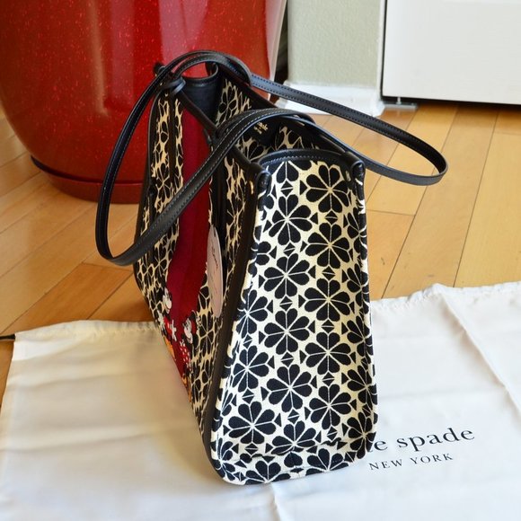 kate spade Flower Patterns Canvas A4 Office Style Elegant Style Totes KC882 - Picture 5 of 10